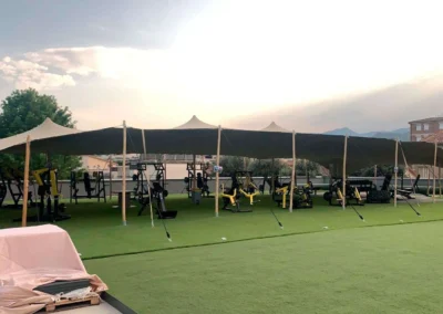Carpa beduina tensada gimnasio azotea