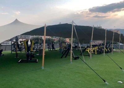 Carpa permanente terraza GYM