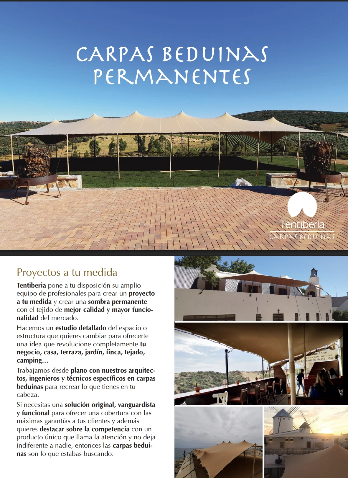 Portada Catalogo de montajes permanentes de Carpas Beduinas Portada Catalogo de montajes permanentes de Carpas Beduinas