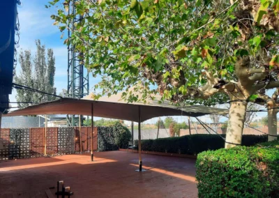 Interior de carpa beduina en finca privada