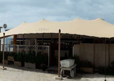 Carpa beduina personalizada con logo de la tasca do celso